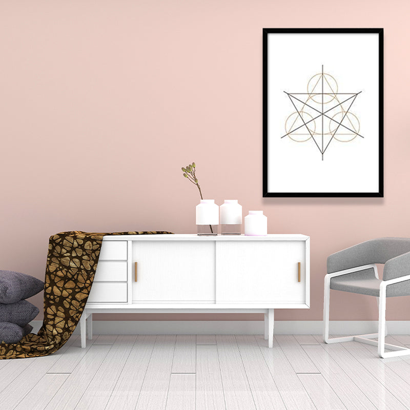 White Nordic Painting Geometry Wall Art Decor for Kitchen, Multiple Sizes Available