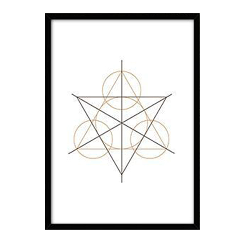 White Nordic Painting Geometry Wall Art Decor for Kitchen, Multiple Sizes Available