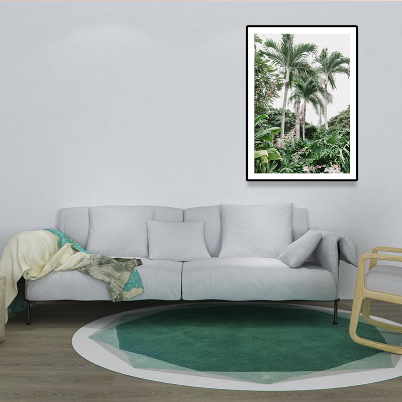 Green Areca Trees Wall Art Print Textured Tropical House Interior Wrapped Canvas