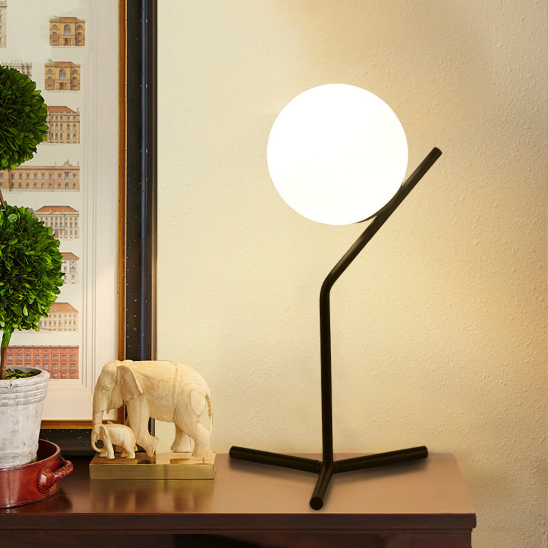 Lampada di studio in golf di vetro in vetro bianco modernismo 1 scrivania camera da letto leggera illuminazione