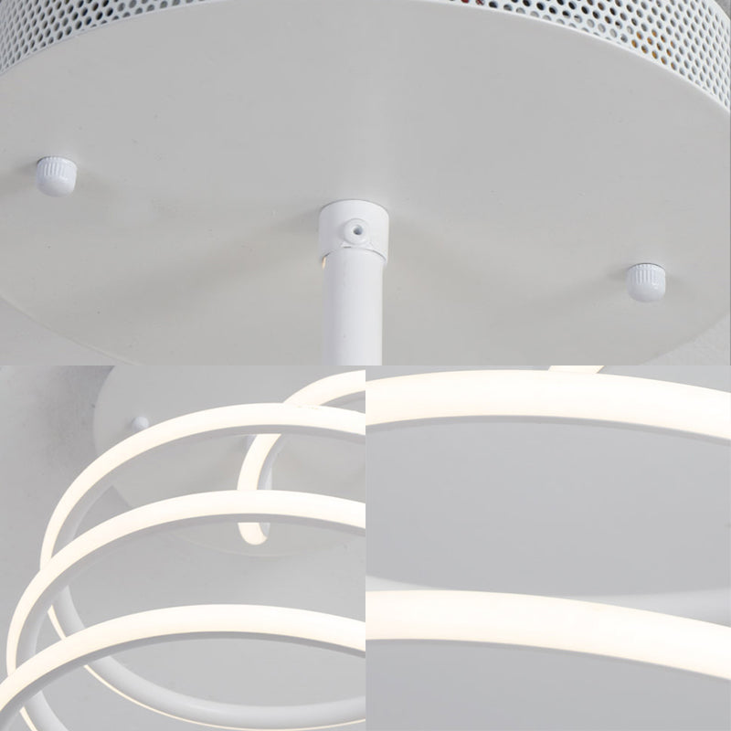 LAMPE SPIRALE SPIRALE acrylique Simplicité LED LED Plafond léger Plafond monté dans un léger / blanc léger / blanc