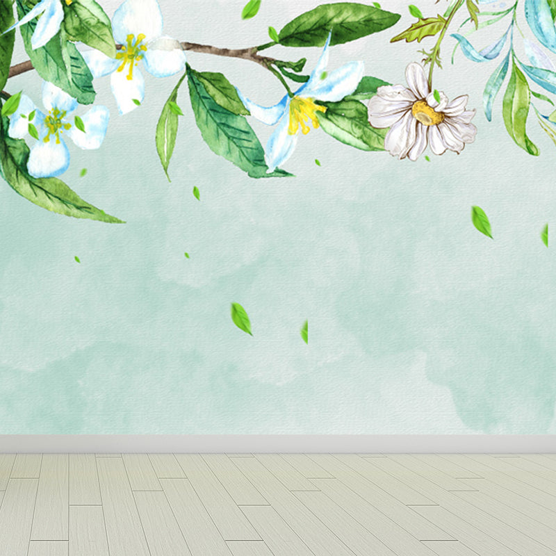 Blossom Wall Mural Contemporary Water Resistant Living Room Wall Art, Personalize