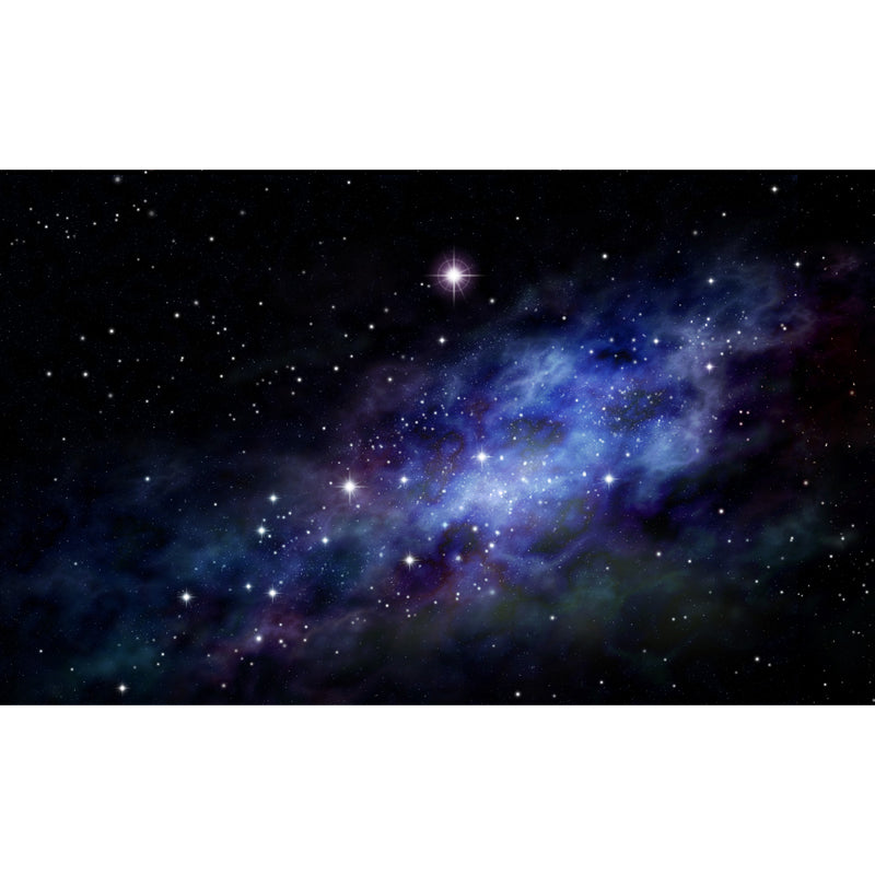 Large Constellations Scene Wall Mural Modern Outer Space Wall Covering in Purple