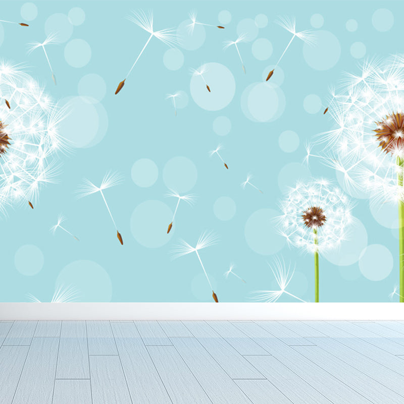Giant Dandelion Mural Decal Light Color Non-Woven Wall Art for Wall Decor, Made to Measure