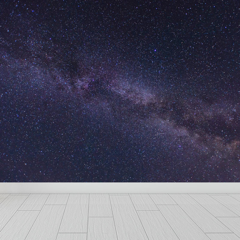 Full Size Photography Modern Mural Decal with Night Sky Pattern Constellations in Purple