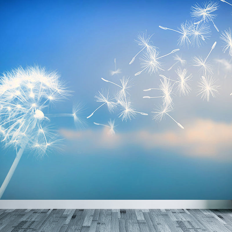 Dandelion Mural Decal Soft Color Decorative Wall Art for Dining Room, Made to Measure