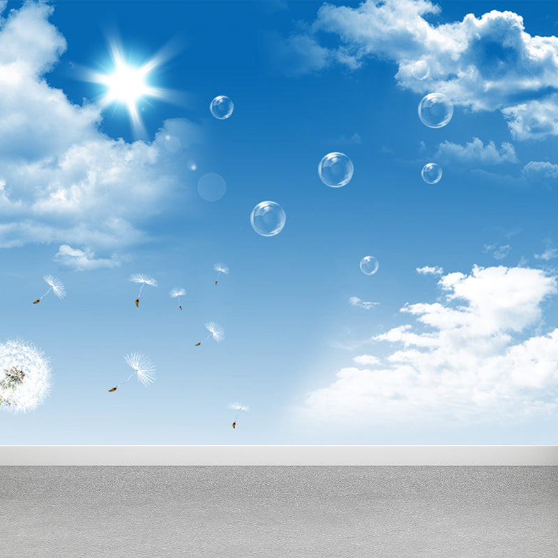 Dandelion Mural Decal Soft Color Decorative Wall Art for Dining Room, Made to Measure