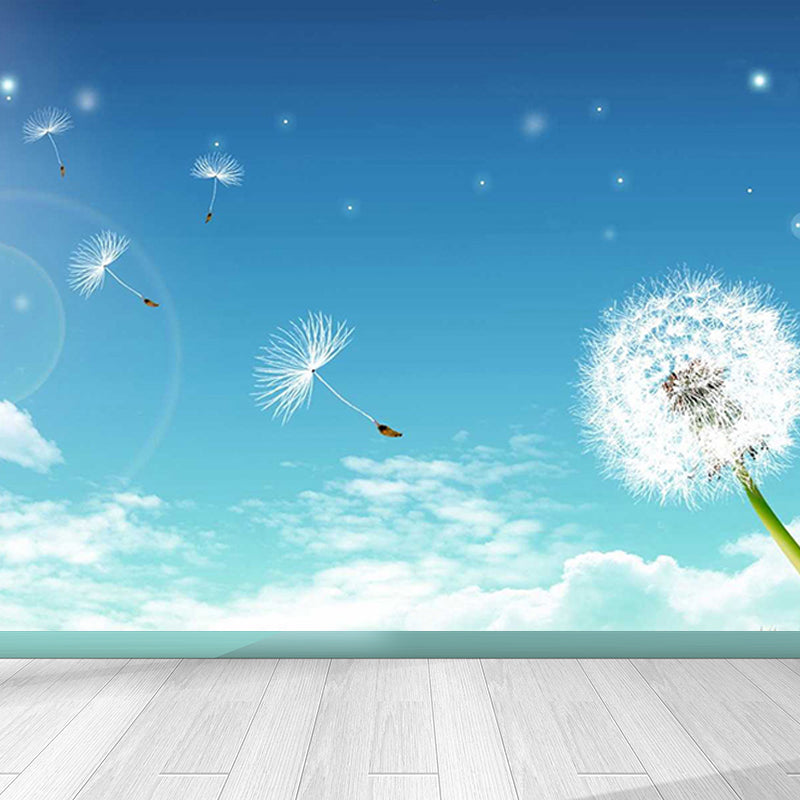Dandelion Mural Decal Soft Color Decorative Wall Art for Dining Room, Made to Measure