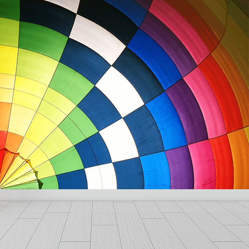 Colored Geometric Pattern Mural Decal Contemporary Non-Woven Material Wall Covering