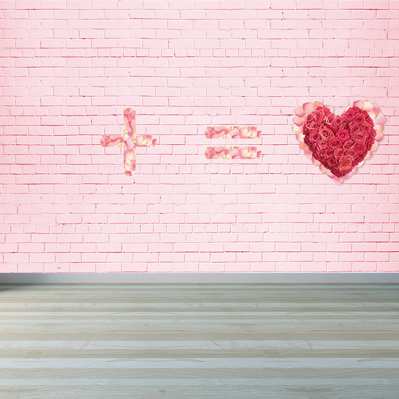 Modern Summer Printed Mural Decal Light Color Waterproofing Wall Decor for Bathroom