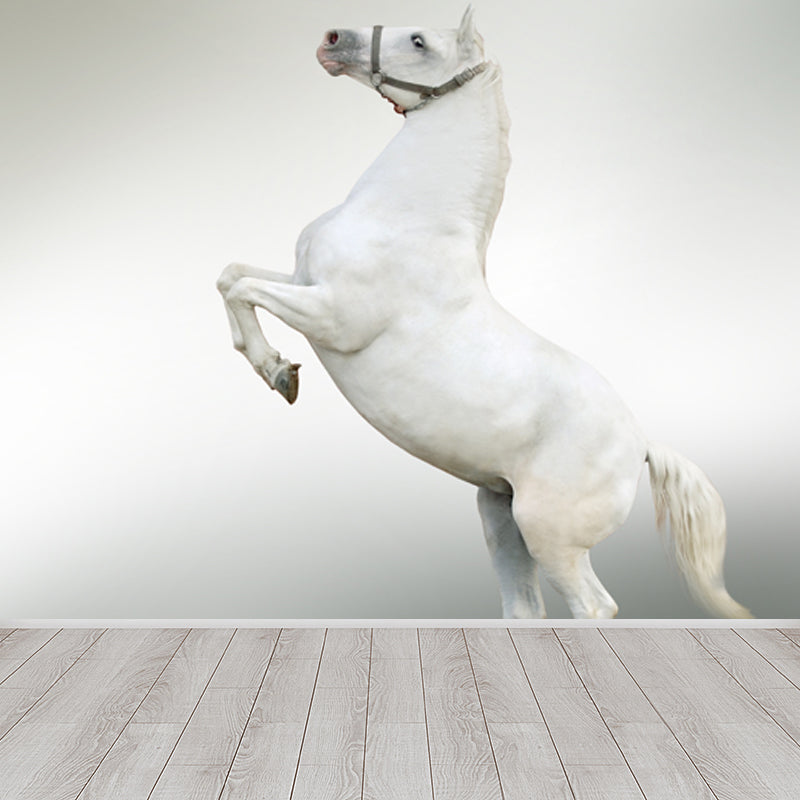 Huge Horse Mural Decal for Kitchen Animals Wall Art in Light Color, Stain Resistant