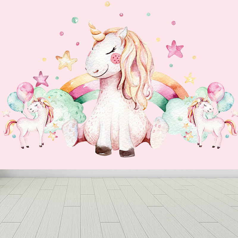 Unicorn Wall Mural Kid's Style Decorative Children's Bedroom Bedroom Wall Art, Custom Printed