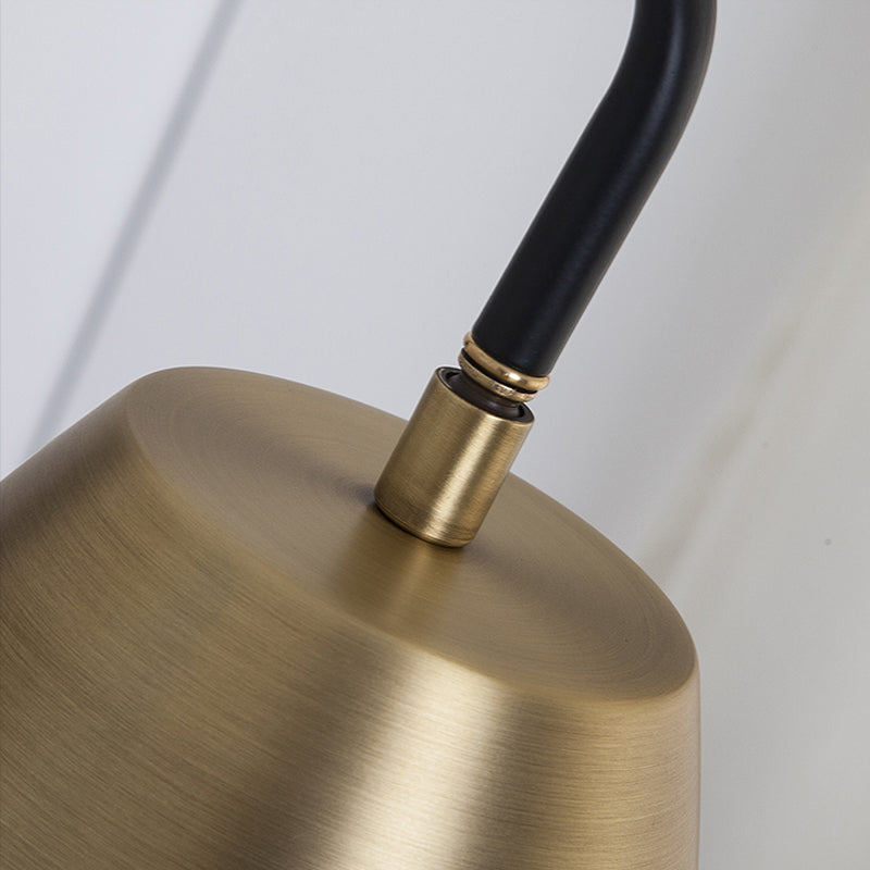 Messing 1 Leichte Leuchten Beleuchtung Loft Style Metallic Fass Schatten Wandleuchte Leuchte mit Winkelarm für Schlafzimmer