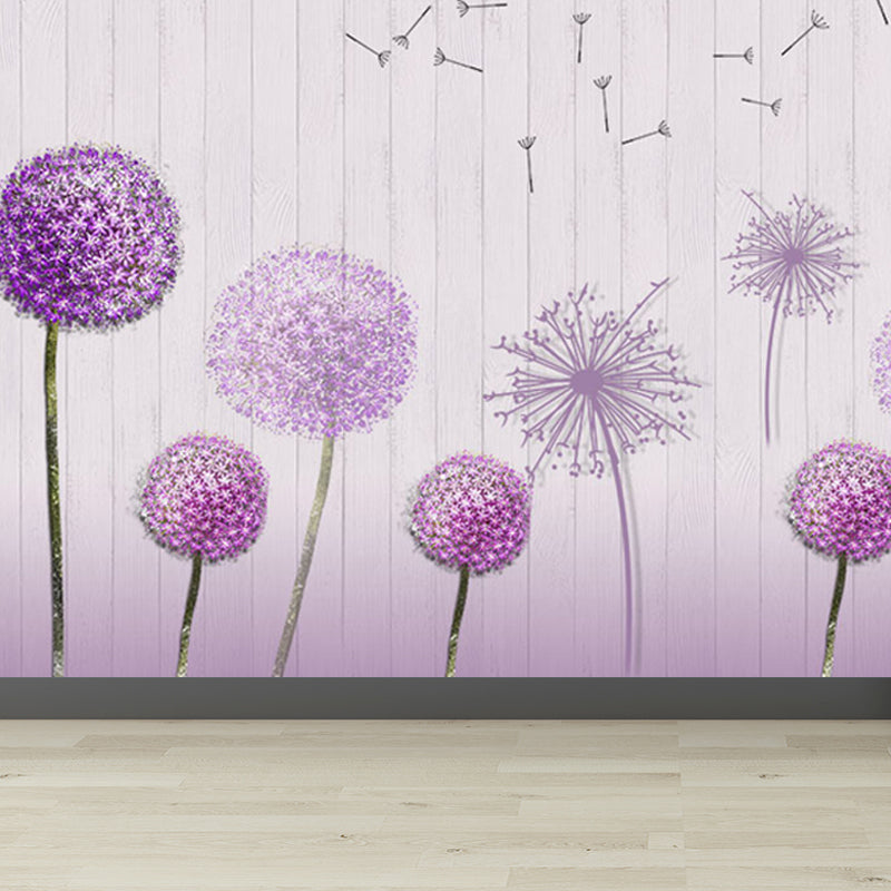Water Resistant Dandelion Mural Decal Non-Woven Modern Wall Art for Wall Interior