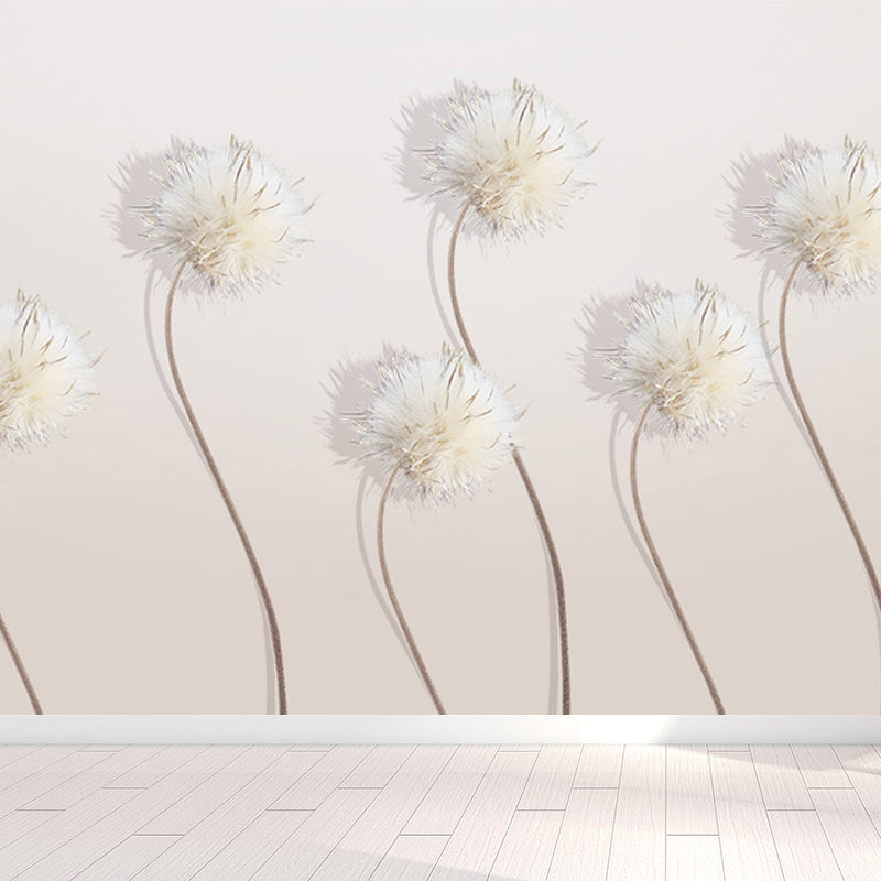Whole Dandelion Mural Pastel Color Non-Woven Wall Art for Indoor Decor, Personalised
