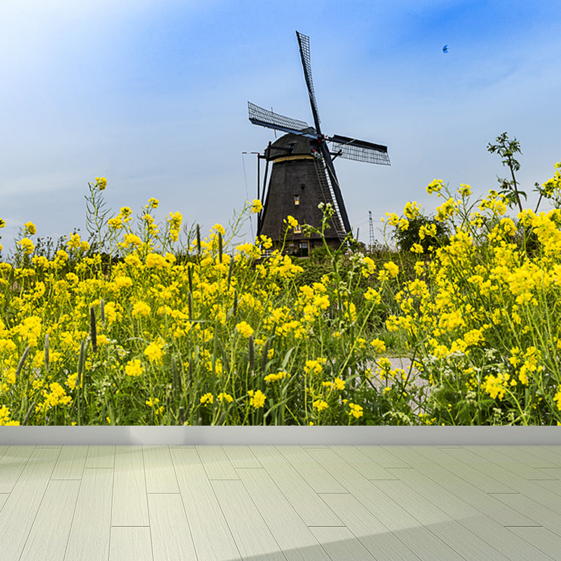 Whole Riverside Windmill Mural Decal for Wall Decor Contemporary Guest Room Wall Art