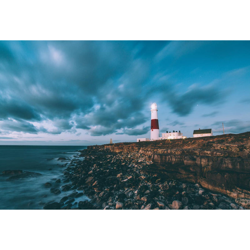 Stain-Proof Beacon in Morning Mural Decal Non-Woven Nautical Wall Decor for Boys Bedroom