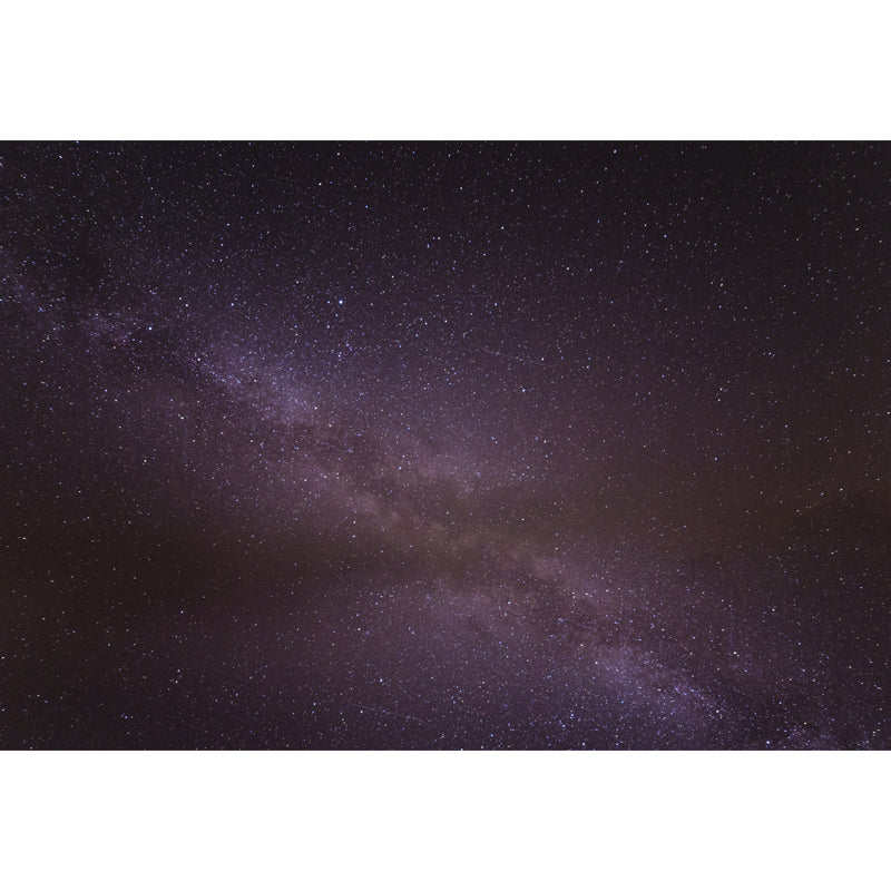 Modern Constellation Scene Wall Mural Non-Woven Stain-Proof Purple Wall Art for Dining Room