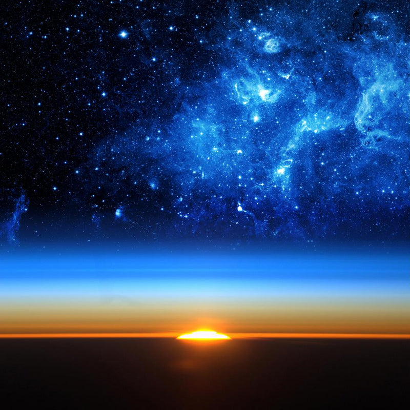 Huge Constellations View Mural for Bathroom Universe Wall Art in Dark Color, Stain-Proofing