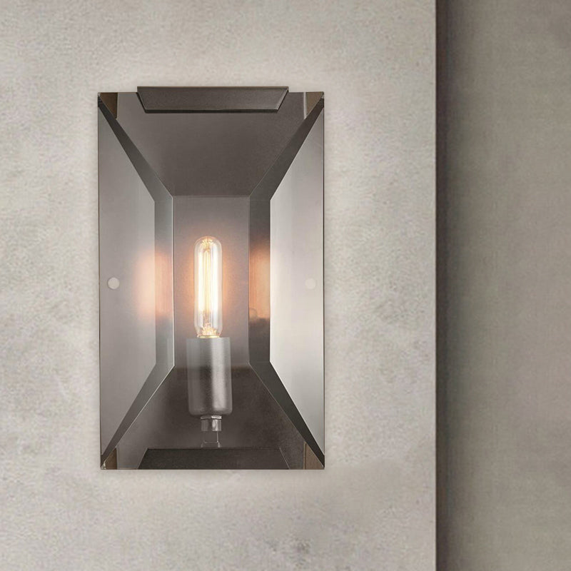 Langwerpige SCONCE LIMMTE MODERE KRISTAL RECHTANGANGANGANTAND 1 KOPPACTOR WANDELE MOETEN LAMP IN ZWART