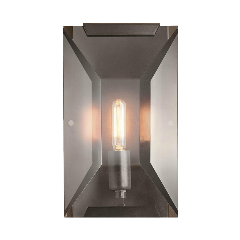 Langwerpige SCONCE LIMMTE MODERE KRISTAL RECHTANGANGANGANTAND 1 KOPPACTOR WANDELE MOETEN LAMP IN ZWART