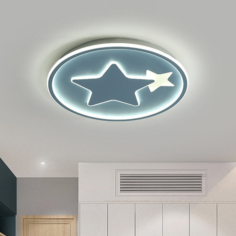 Stern Schlafzimmer Deckenleuchte Acryl LED Cartoon Nahe Deckenlampe in Schwarz/Rosa/Blau