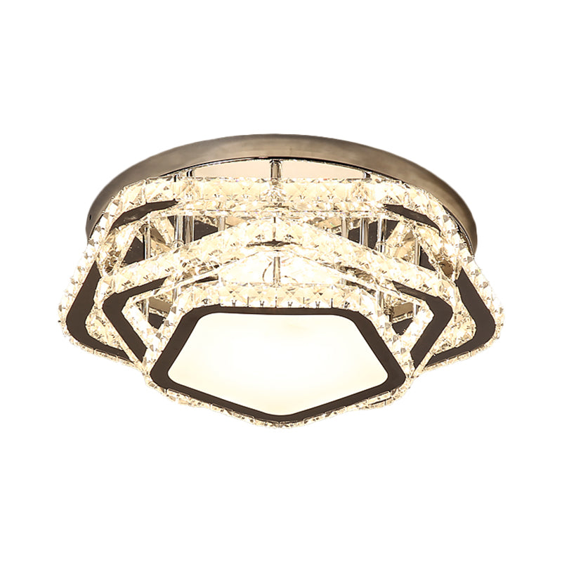 Star Biseled Crystal Ceiling Accesor Minimalismo LED CROME SEMI SEMI SEMPLIS