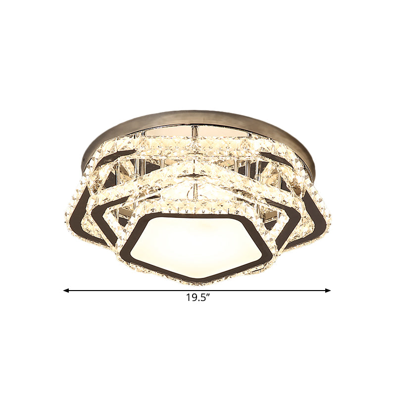 Star Biseled Crystal Ceiling Accesor Minimalismo LED CROME SEMI SEMI SEMPLIS