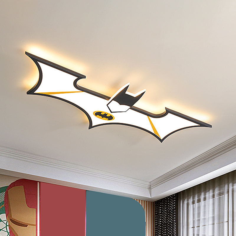 Acrilico Batman Flush Massimale Light Cartoon LED Flush Montaggio di montaggio in nero / Blu, Warm / White Light