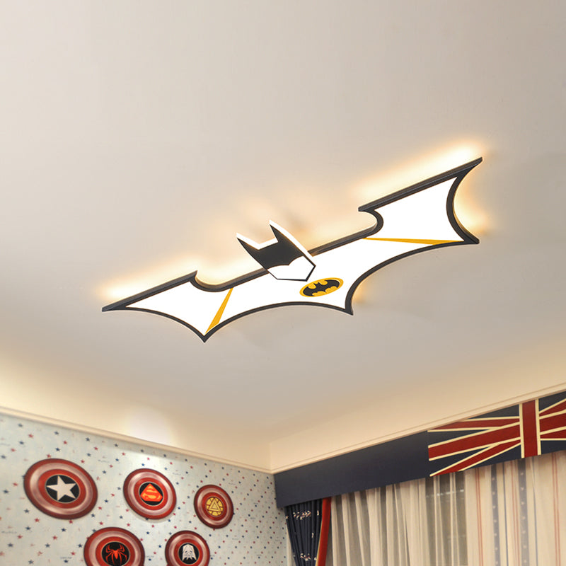 Acrilico Batman Flush Massimale Light Cartoon LED Flush Montaggio di montaggio in nero / Blu, Warm / White Light