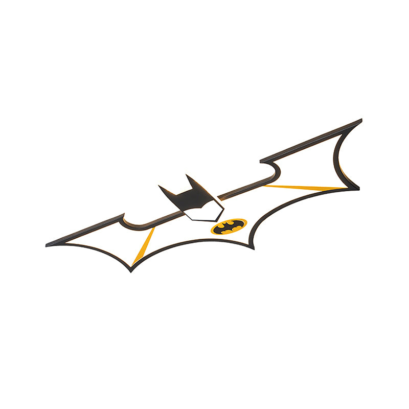 Acrilico Batman Flush Massimale Light Cartoon LED Flush Montaggio di montaggio in nero / Blu, Warm / White Light