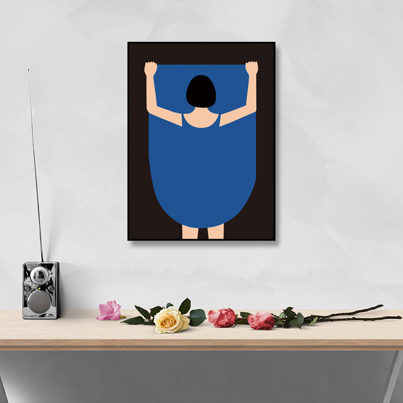 Undressed People Canvas Wall Art Pastel Color Scandinavian Painting for Living Room