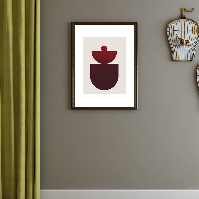 Canvas Textured Art Print Scandinavian Illustrations Geometric Wall Decor for Dining Room
