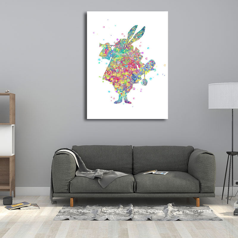 Kinderstijl danser canvas kunst veelkleurige getextureerde wanddecoratie voor woonkamer