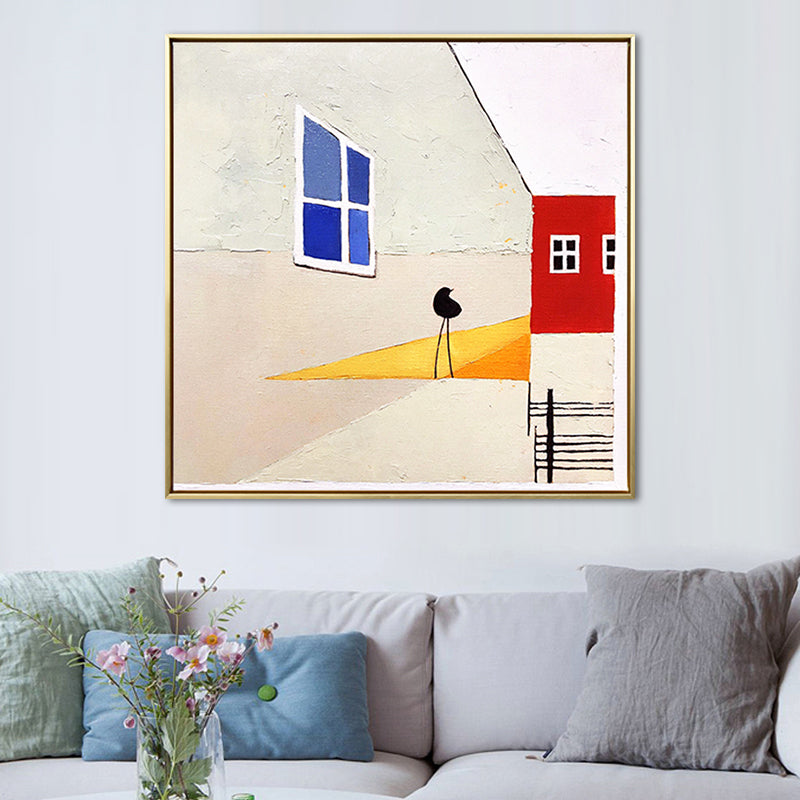 Art de motif géométrique de style contemporain dans une décoration murale texturée de couleur douce pour salle de bain