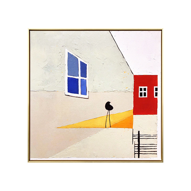 Art de motif géométrique de style contemporain dans une décoration murale texturée de couleur douce pour salle de bain