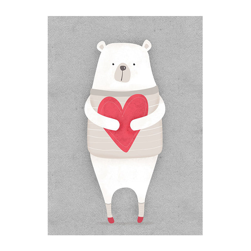 Impressions sur toile d'ours, décoration murale de dessin animé de couleur claire pour chambre d'enfant, plusieurs tailles disponibles