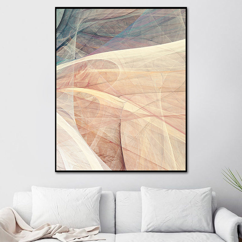 Abstract Pattern Wall Decor Orange Canvas Painting Textured, Multiple Sizes Options