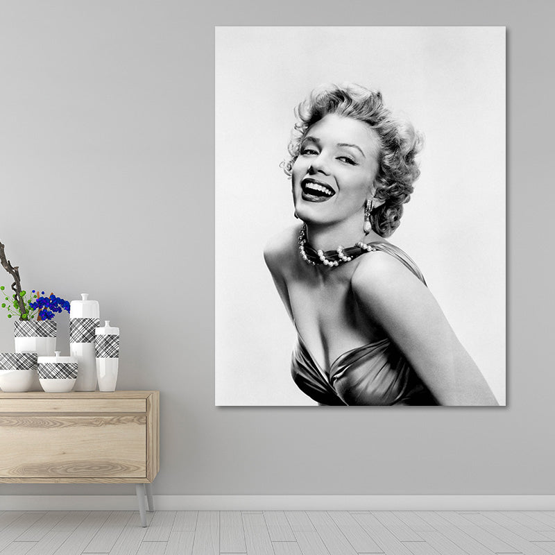 Photo Print Marilyn Monroe Canvas Retro Classic Superstar Wall Art in Black and White