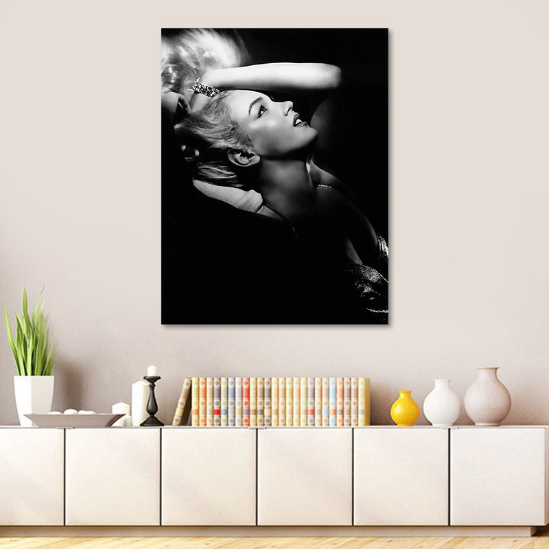 Photo Print Marilyn Monroe Canvas Retro Classic Superstar Wall Art in Black and White