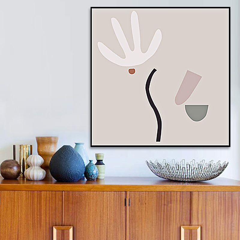 Morandi Abstract Canvas Print Textured Minimalism Living Room Squared Wall Art Decor