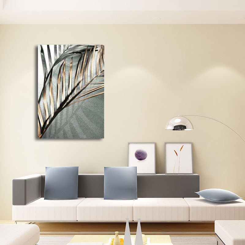 Nordic Style Canvas Wall Art Pastel Color Areca Palm Leaf Print Wall Decor for Room
