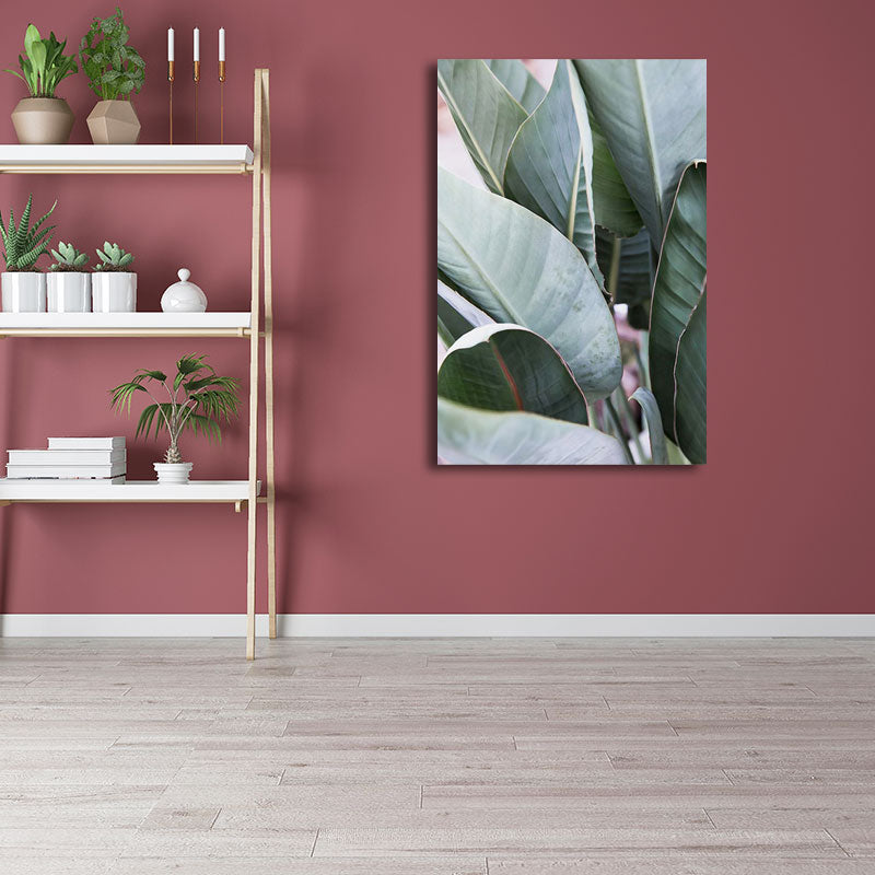 Botanical Wall Art Nordic Textured Living Room Canvas Print in Light Color