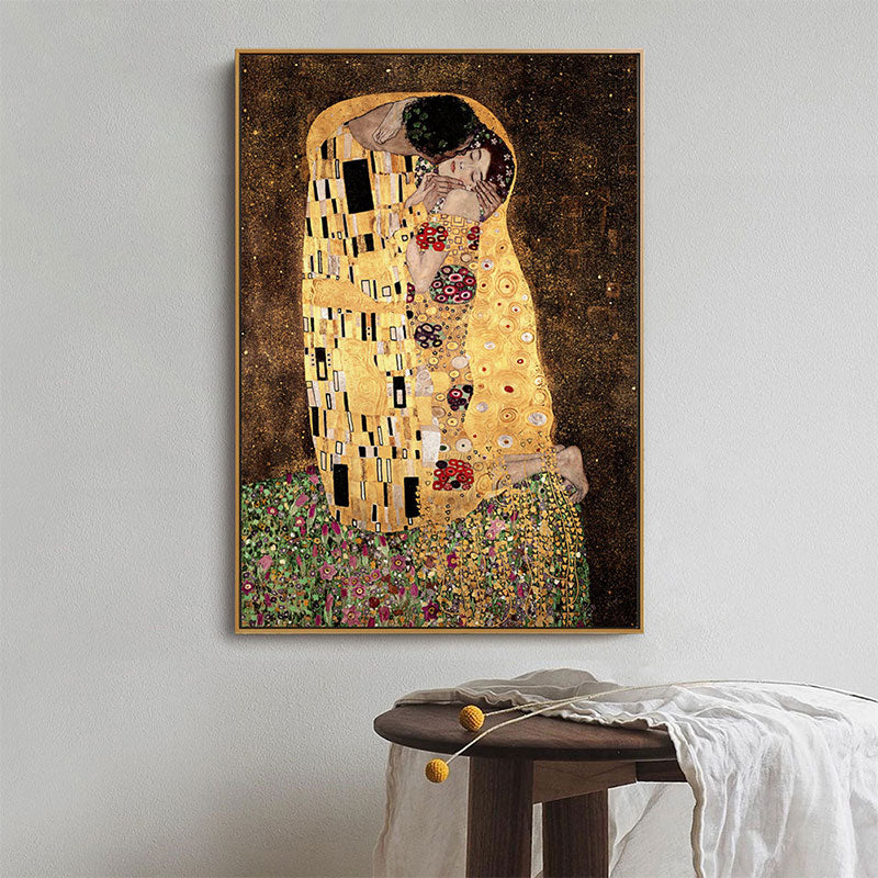 Fantasy Couple Scene Wall Decor for Dining Room in Yellow, Multiple Sizes Available