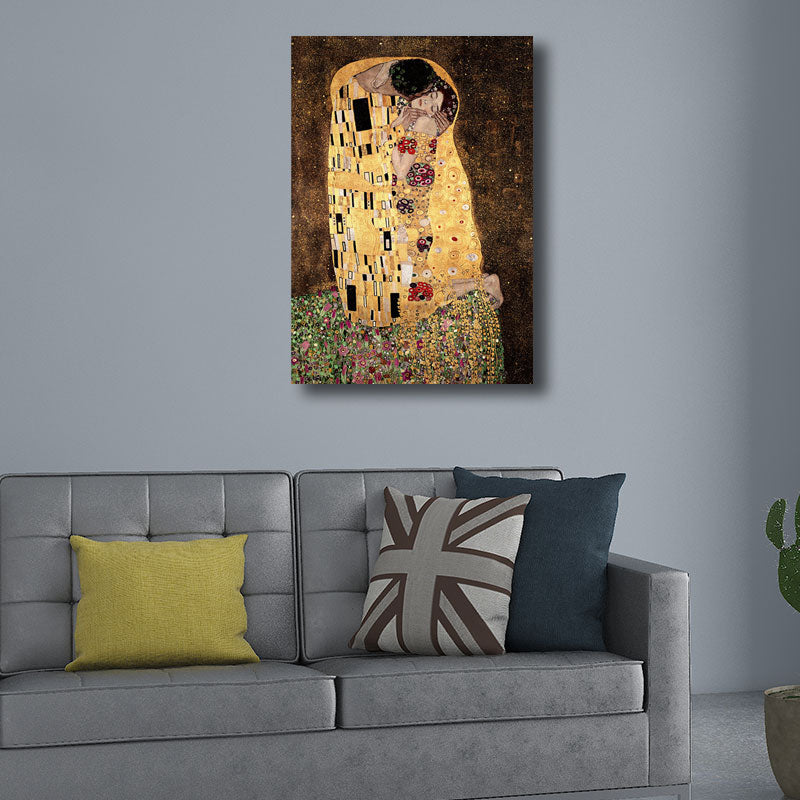 Fantasy Couple Scene Wall Decor for Dining Room in Yellow, Multiple Sizes Available