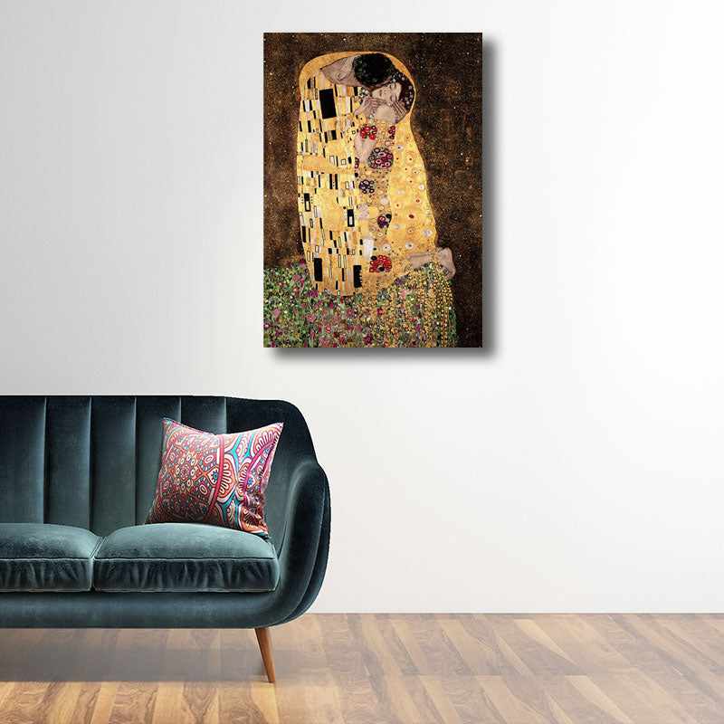 Fantasy Couple Scene Wall Decor for Dining Room in Yellow, Multiple Sizes Available