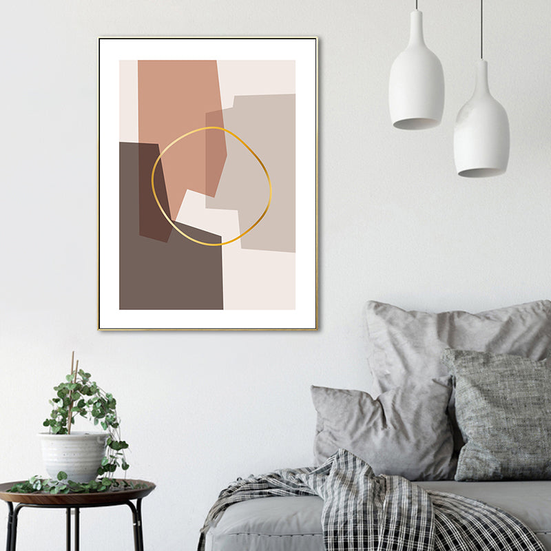 Illustration Geometric Wall Art Decor Scandinavian Textured Canvas Print for Living Room