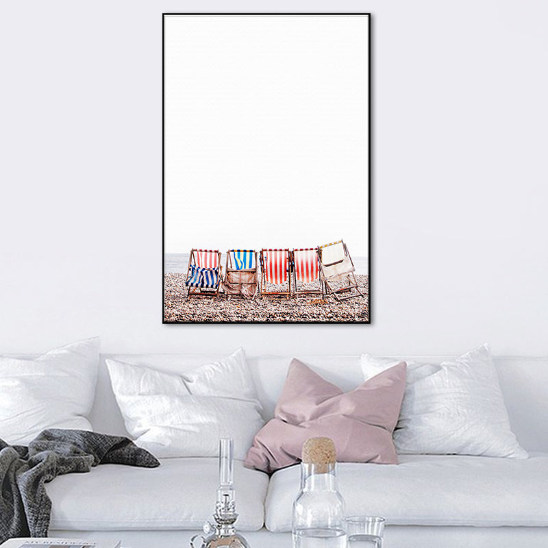 Kleurrijk kustlandschap canvas print getextureerd oppervlak muur kunst decor voor eetkamer