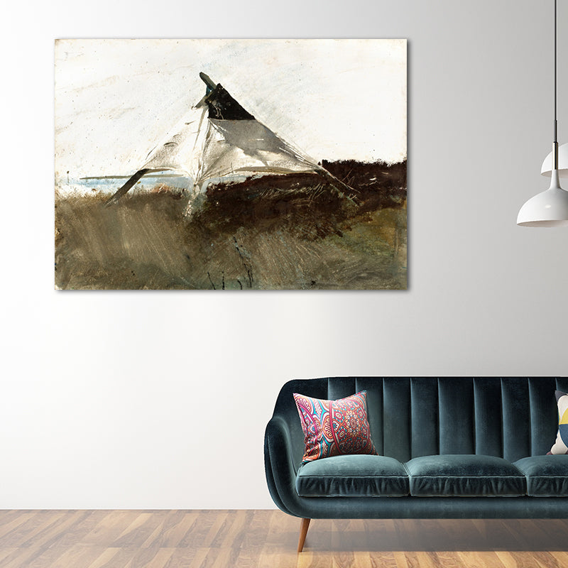 Peinture murale sauvage, décor de ferme, paysage sombre, toile d'art de couleur foncée pour la maison