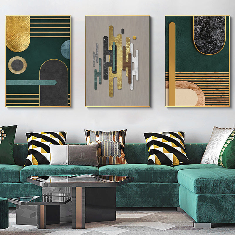 Glam – décoration murale en métal, toile à motifs abstraits de couleurs vives pour salon